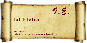 Ipi Elvira névjegykártya